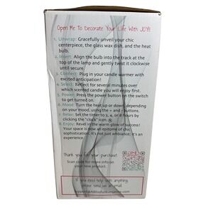 Blissful‎ Bungalow Lantern Style Candle Warmer Lamp Black Electric Heat Bulb